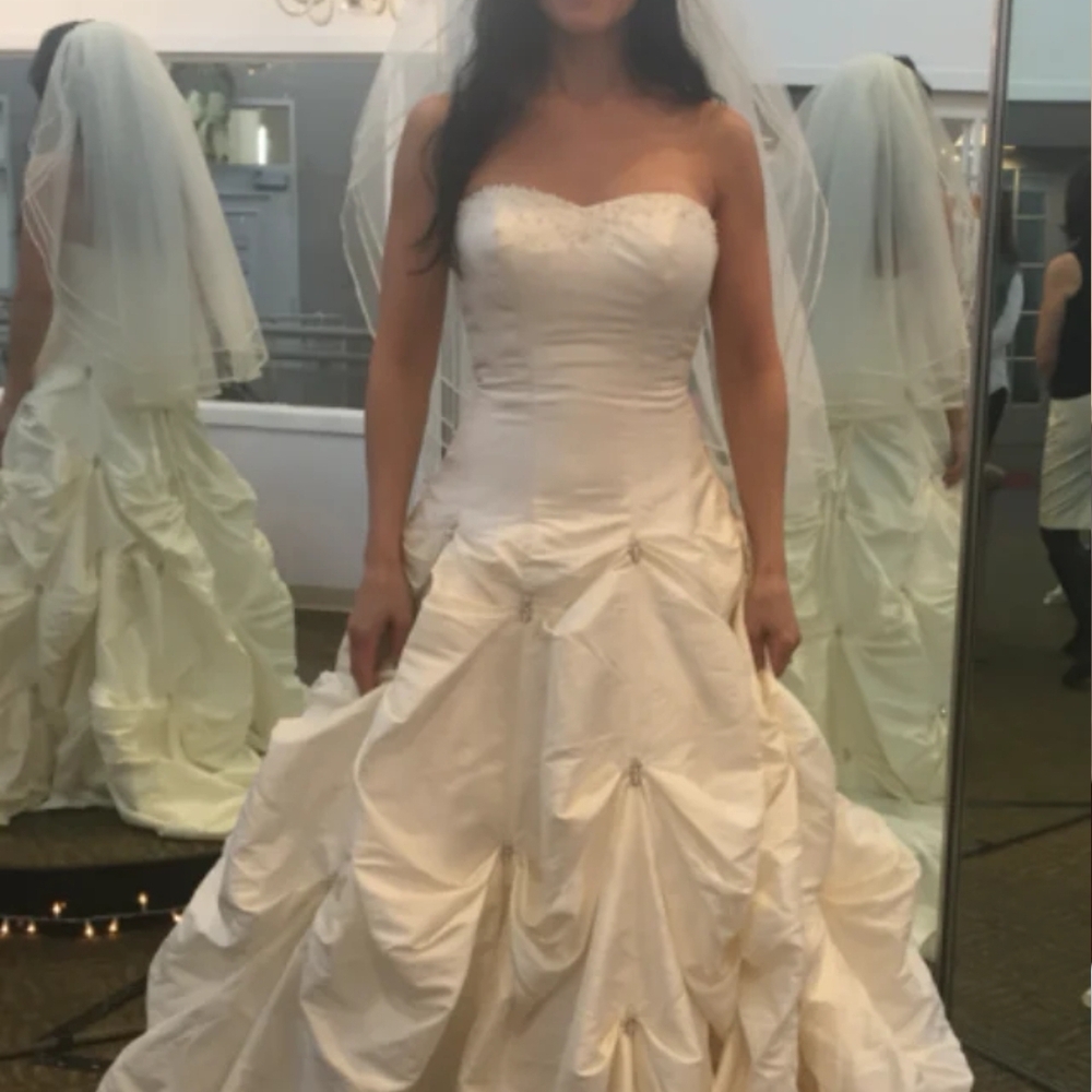 NWT David Bridal Strapless Ivory Wedding Gown